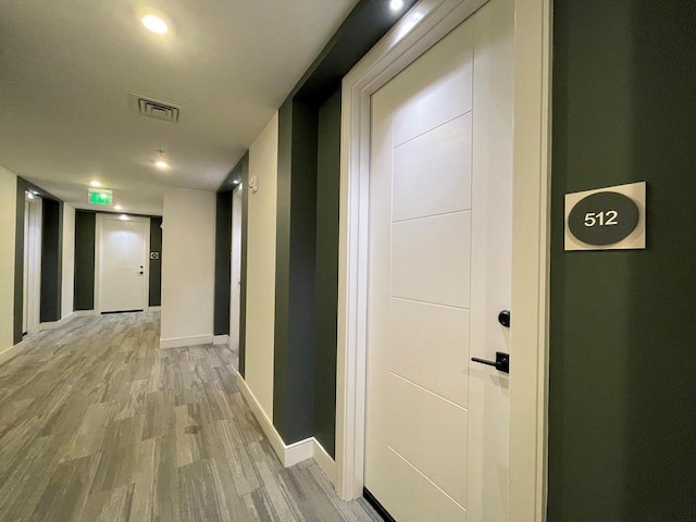 788 W Marietta St NW Unit 512, Atlanta, GA 30318 - hallway featuring light wood-style flooring and recessed lighting