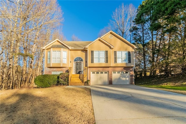 split foyer home with a garage