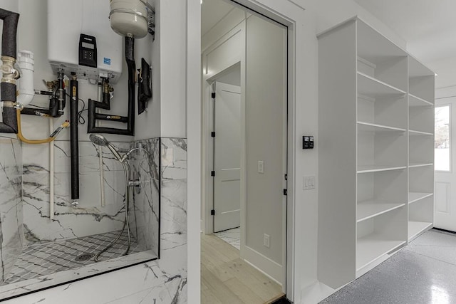 interior space featuring water heater