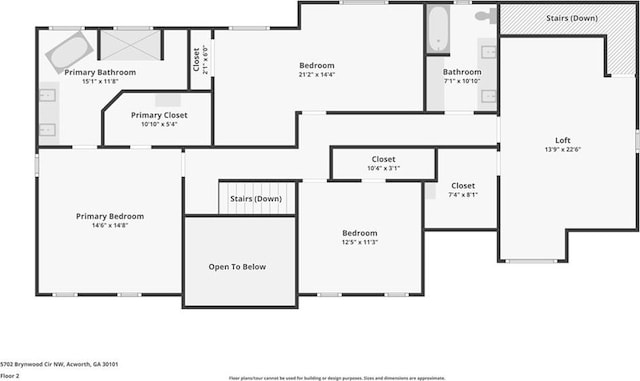 5702 Brynwood Cir NW, Acworth, GA 30101 - property floor plan