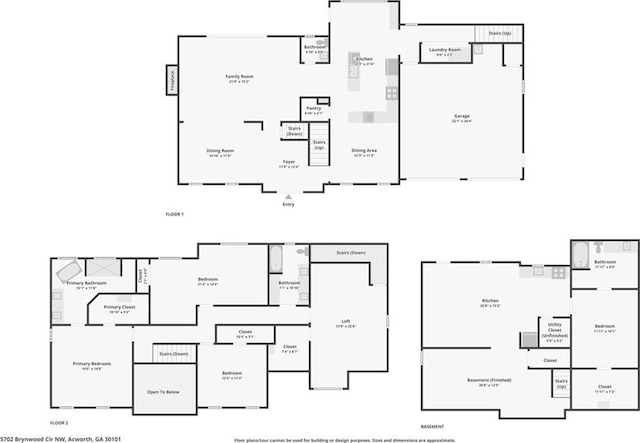 5702 Brynwood Cir NW, Acworth, GA 30101 - property floor plan