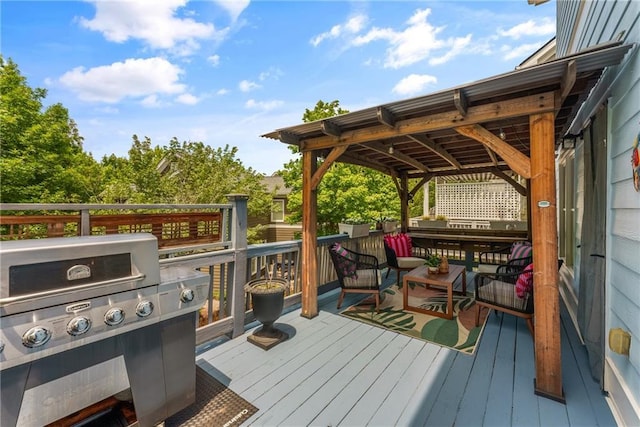 1560 Gilstrap Ln NW, Atlanta, GA 30318 - wooden terrace featuring a grill