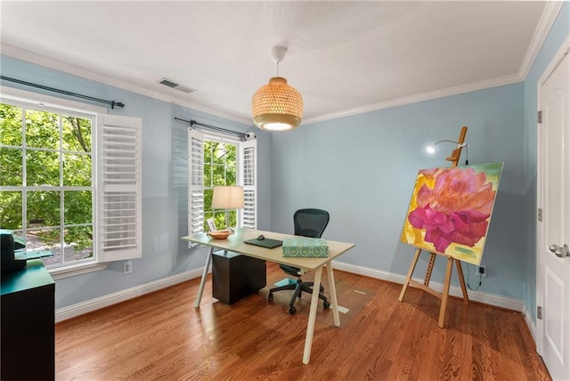 1560 Gilstrap Ln NW, Atlanta, GA 30318 - office with wood finished floors and ornamental molding