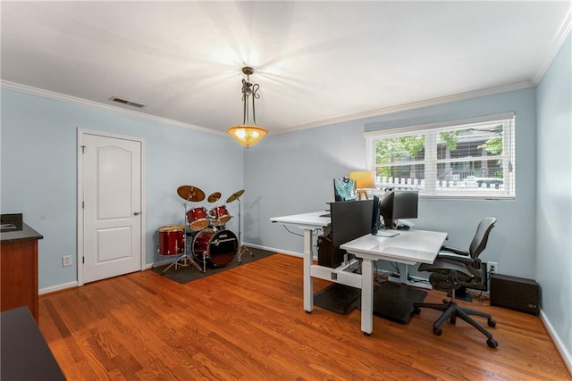 1560 Gilstrap Ln NW, Atlanta, GA 30318 - home office with wood finished floors and ornamental molding