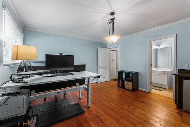 1560 Gilstrap Ln NW, Atlanta, GA 30318 - office with ornamental molding and wood finished floors