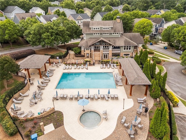 1560 Gilstrap Ln NW, Atlanta, GA 30318 - view from above of property with a pool