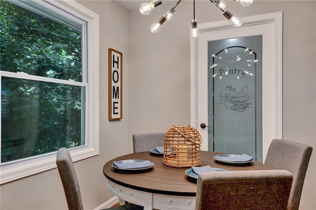 dining room featuring plenty of natural light