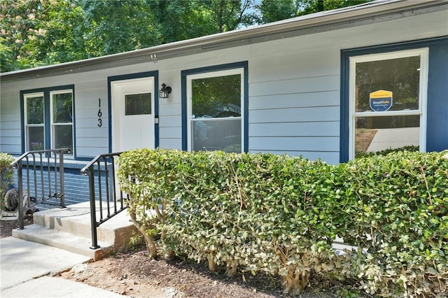 view of doorway to property