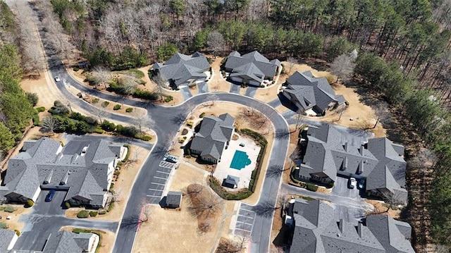 aerial view featuring a residential view