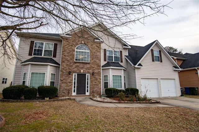 view of front of house featuring a garage