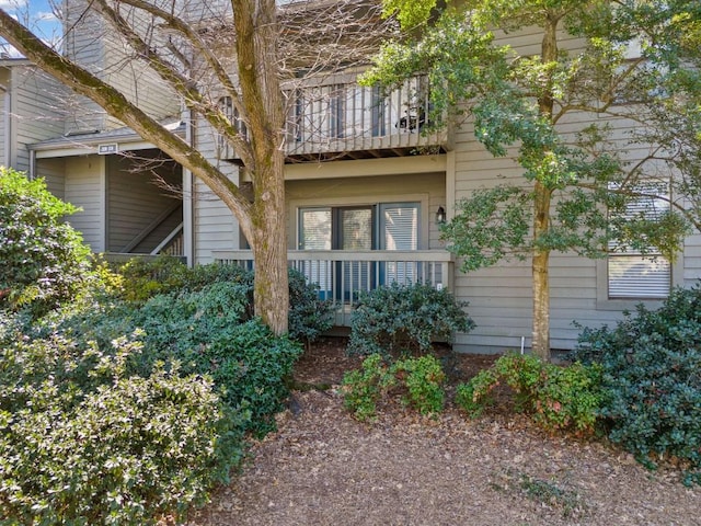 exterior space with a balcony