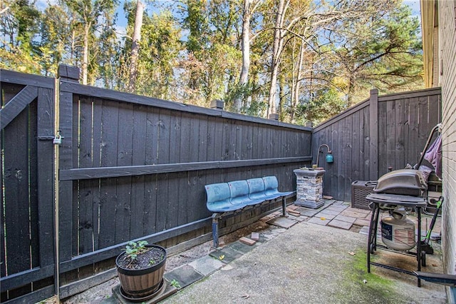 view of patio with grilling area