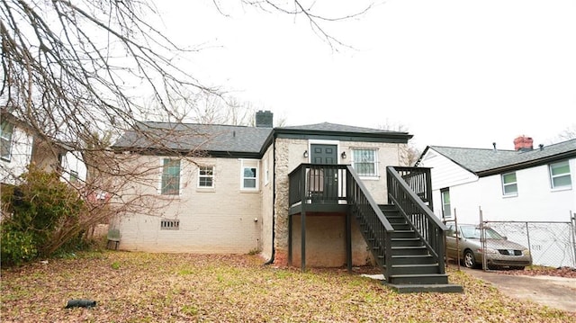 view of rear view of property