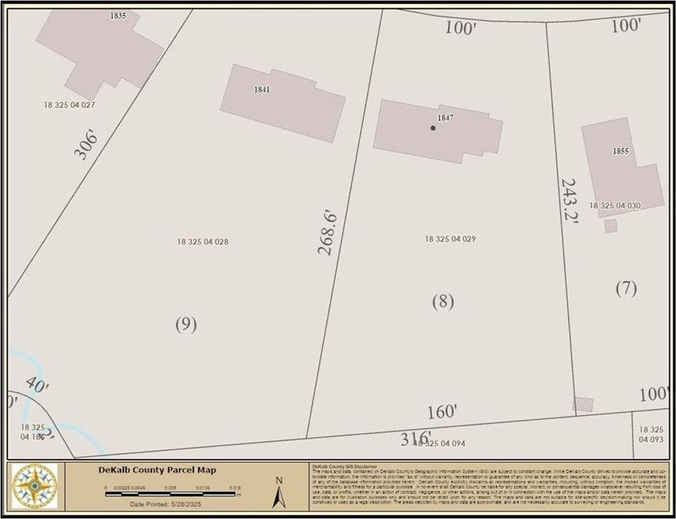 1847 Colt Dr, Brookhaven, GA 30341 - map of parcels