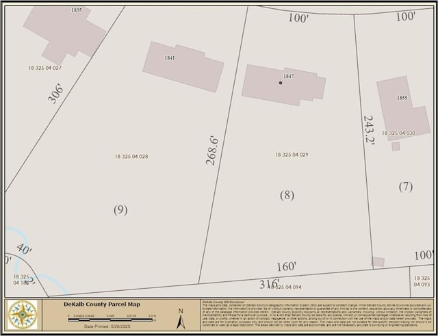 1847 Colt Dr, Brookhaven, GA 30341 - map of parcels