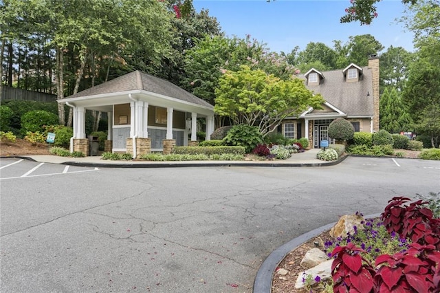 exterior space with covered porch