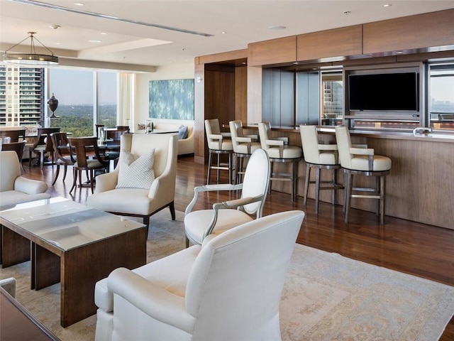 3630 Peachtree Rd NE Unit 2305, Atlanta, GA 30326 - living room with wood finished floors and recessed lighting
