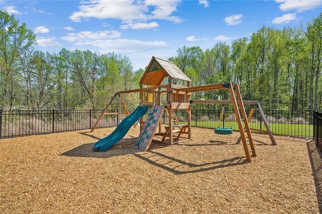164 Long Leaf St, Dawsonville, GA 30534 - view of jungle gym featuring fence