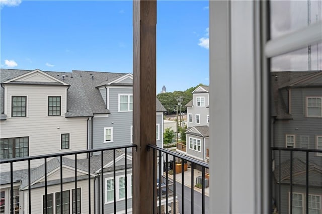 balcony with a residential view