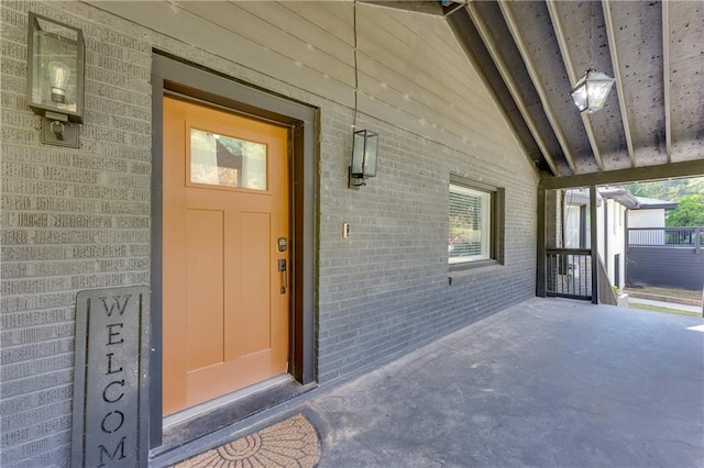 view of doorway to property