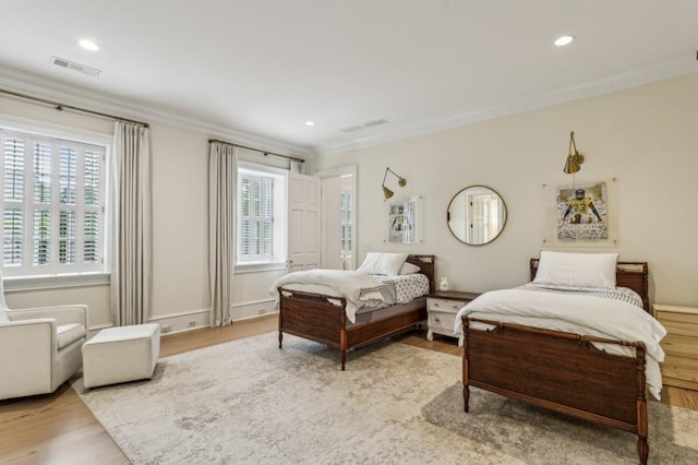 2671 Bohler Rd NW, Atlanta, GA 30327 - bedroom featuring crown molding, wood finished floors, and recessed lighting