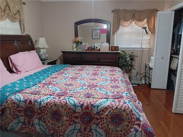 bedroom featuring hardwood / wood-style floors