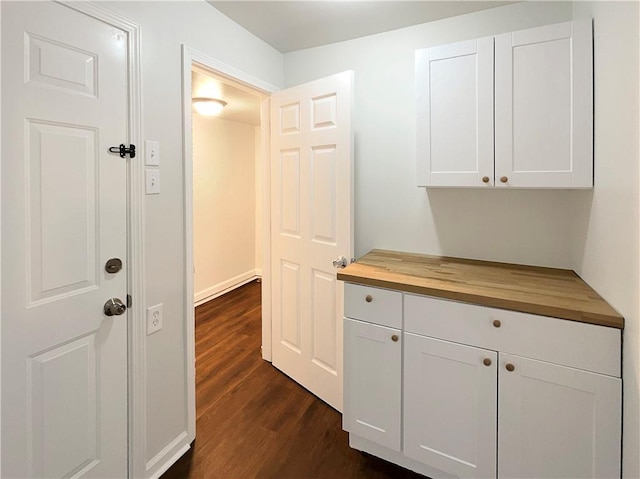 hall featuring dark hardwood / wood-style flooring