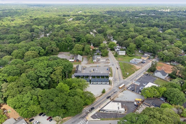 aerial view featuring a view of trees