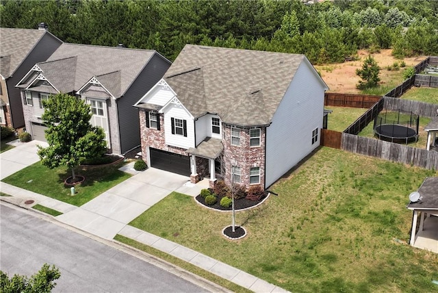 4171 Towncastle Ln, Buford, GA 30518 - view of front of property with driveway, a garage, and roof with shingles
