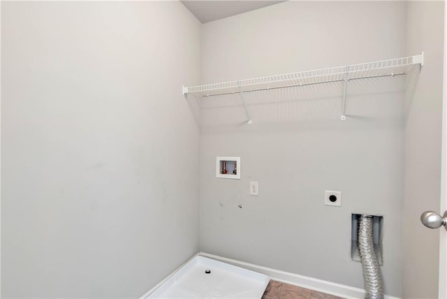 4171 Towncastle Ln, Buford, GA 30518 - laundry room featuring electric dryer hookup, hookup for a washing machine, and baseboards