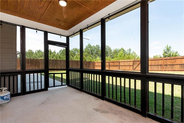 4171 Towncastle Ln, Buford, GA 30518 - unfurnished sunroom with a ceiling fan