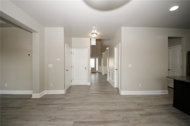 interior space featuring light hardwood / wood-style flooring