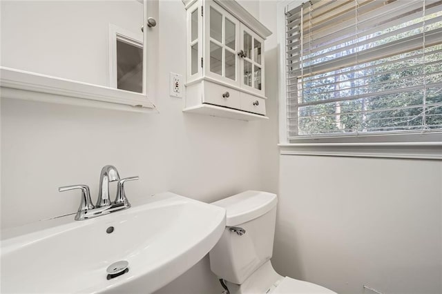 bathroom with sink and toilet