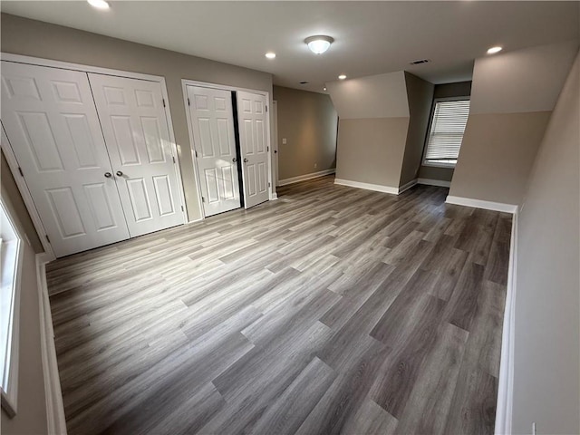 interior space with wood-type flooring