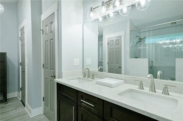 787 Mckendree Lake Way, Lawrenceville, GA 30043 - full bathroom with a shower stall and double vanity