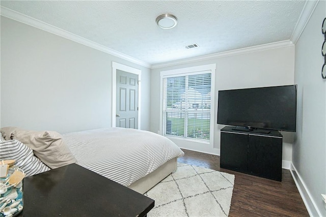 787 Mckendree Lake Way, Lawrenceville, GA 30043 - bedroom with wood finished floors, ornamental molding, and a textured ceiling