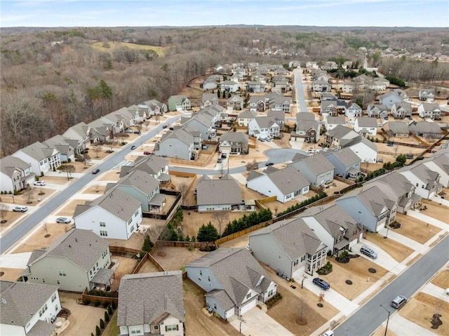 drone / aerial view with a residential view