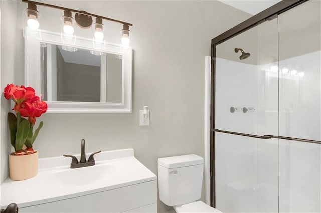 558 Newlin Ct, Lawrenceville, GA 30046 - bathroom featuring a shower with shower door and vanity