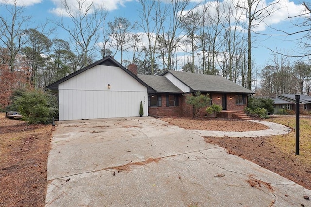 ranch-style home with a garage