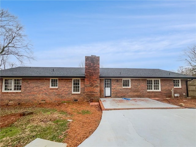 rear view of house featuring a patio area