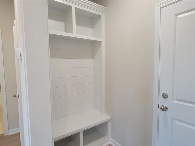 mudroom with baseboards