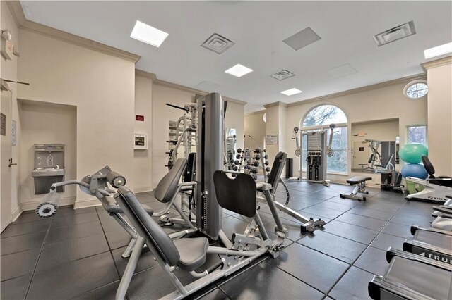 199 14th St NE Unit 2010, Atlanta, GA 30309 - workout area featuring visible vents and ornamental molding