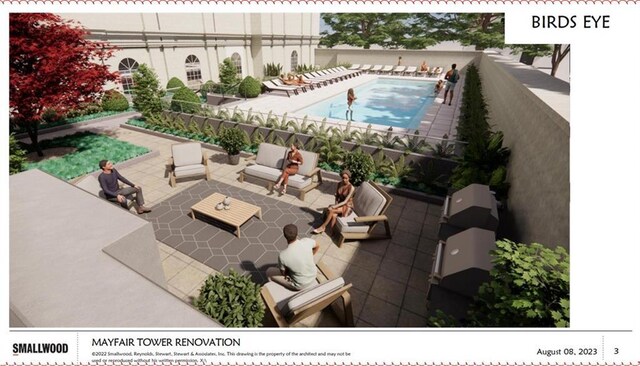 199 14th St NE Unit 2010, Atlanta, GA 30309 - view of pool with a patio and an outdoor hangout area
