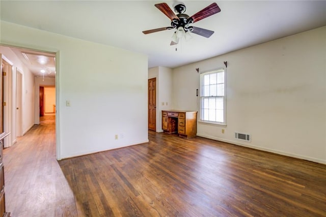 1850 Francis Rd SW, Conyers, GA 30094 - unfurnished room with ceiling fan, attic access, visible vents, wood finished floors, and baseboards