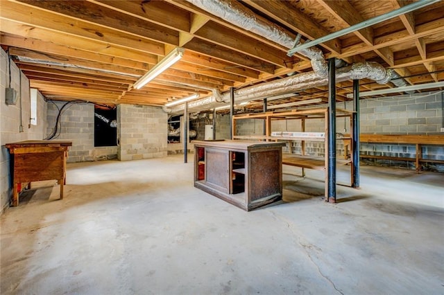 1850 Francis Rd SW, Conyers, GA 30094 - unfinished below grade area with concrete block wall