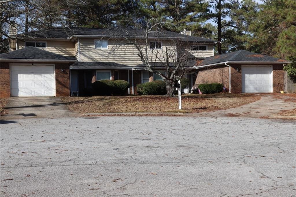 view of property with a garage