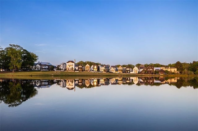 property view of water with a residential view