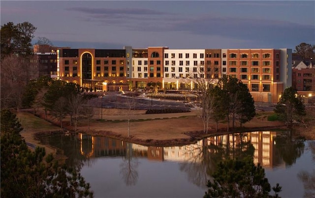 view of property with a water view