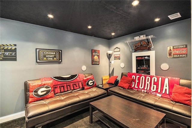 6355 Queens Rd, Douglasville, GA 30135 - living area with recessed lighting, baseboards, and visible vents