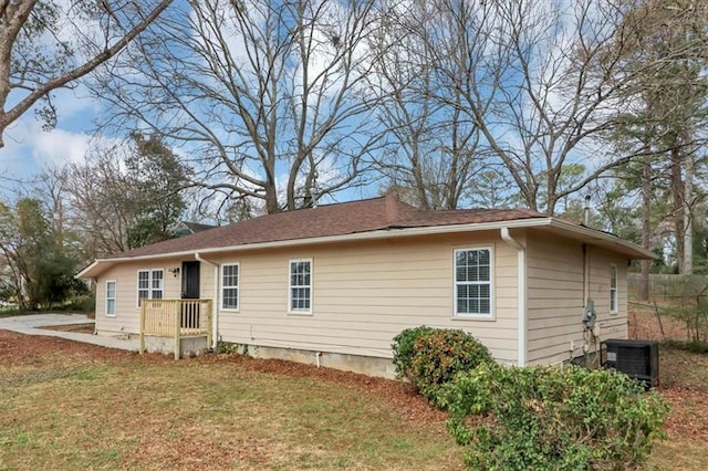 2222 Mcafee Rd, Decatur, GA 30032 - view of side of property with cooling unit and a lawn